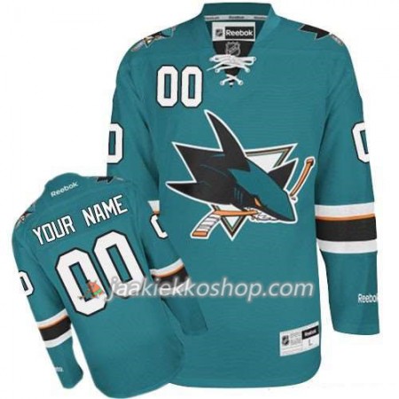 Lapsille NHL San Jose Sharks Pelipaita Custom Teal vert Premier Koti