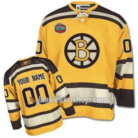 Reebok Miehille NHL Boston Bruins Pelipaita Custom Kulta Winter Classic