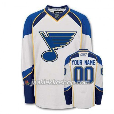 Reebok Miehille NHL St. Louis Blues Pelipaita Custom Valkoinen Premier Vieras