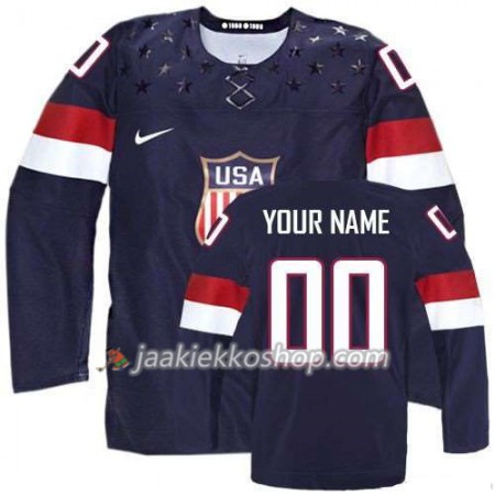 Reebok Herren USA Team Pelipaita Custom Premier Sininen Vieras 2014
