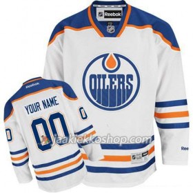 Reebok Miehille NHL Edmonton Oilers Pelipaita Custom Valkoinen Premier Vieras