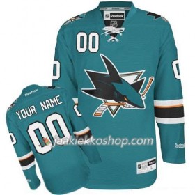 Reebok Nainen NHL San Jose Sharks Pelipaita Custom Teal vert Premier Koti