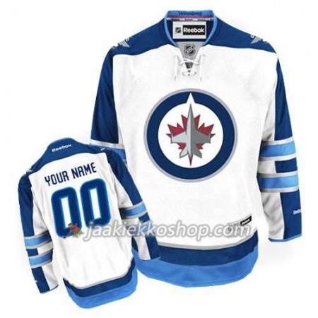 Reebok Miehille NHL Winnipeg Jets Pelipaita Custom Valkoinen Premier Vieras