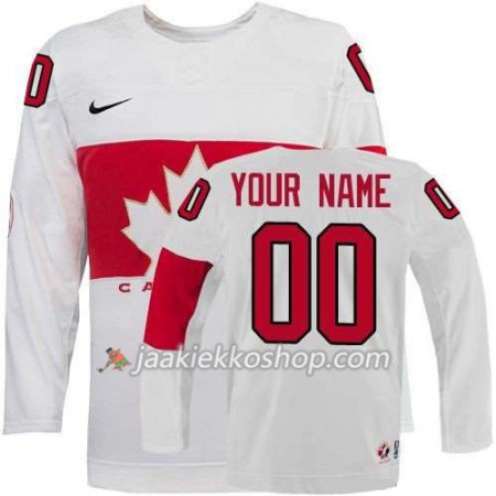 Reebok Miehille NHL Canada Team Pelipaita Custom Valkoinen Koti 2014