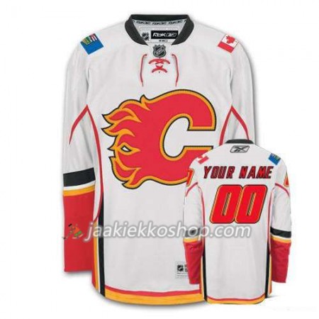 Lapsille NHL Calgary Flames Pelipaita Custom Valkoinen Premier Vieras