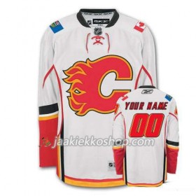 Reebok Miehille NHL Calgary Flames Pelipaita Custom Valkoinen Premier Vieras