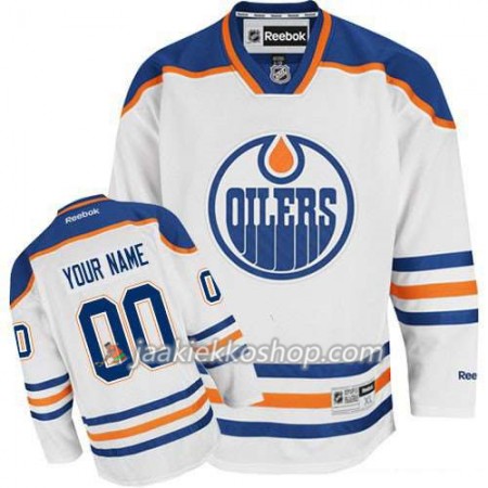 Reebok Nainen NHL Edmonton Oilers Pelipaita Custom Valkoinen Premier Vieras