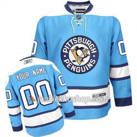 Reebok Miehille NHL Pittsburgh Penguins Pelipaita Custom Vaalean Sininen Premier Kolmas
