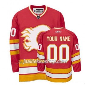 Reebok Nainen NHL Calgary Flames Pelipaita Custom Punainen Premier Kolmas