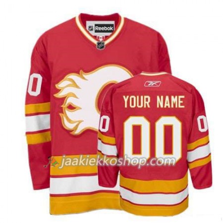 Reebok Miehille NHL Calgary Flames Pelipaita Custom Punainen Premier Kolmas