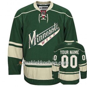 Reebok Miehille NHL Minnesota Wild Pelipaita Custom vihreä Premier Kolmas