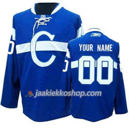 Reebok Nainen NHL Montreal Canadiens Pelipaita Custom Sininen Premier Kolmas