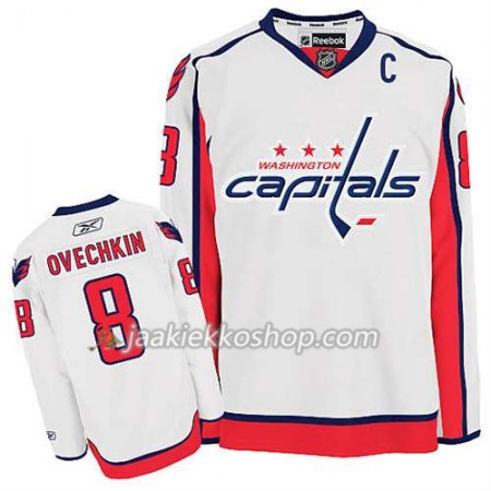 Reebok Miehille NHL Washington Capitals Pelipaita Alex Ovechkin #8 Vieras Valkoinen
