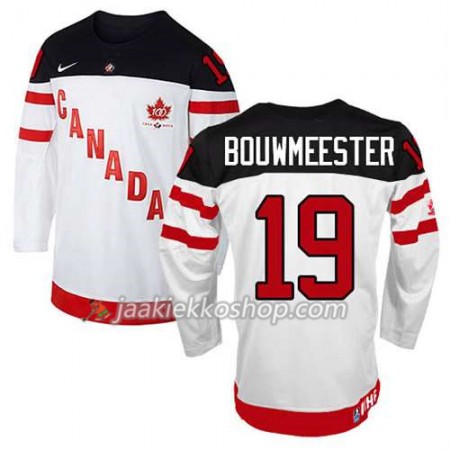 Reebok Miehille NHL Premier Kanada Team Pelipaita Jay Bouwmeester #19 100th Anniversary Valkoinen Paita