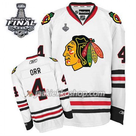 Reebok Miehille NHL Chicago Blackhawks Pelipaita Bobby Orr #4 Vieras Valkoinen 2015 Stanley Cup Reebok Miehille NHL Chicago Blackhawks Pelipaita Bobby Orr #4 Vieras Valkoinen 2015 Stanley Cup