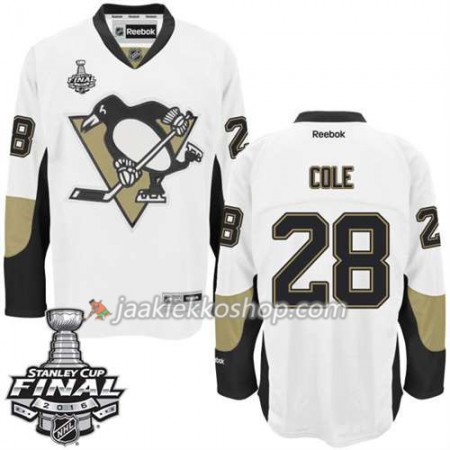Reebok NHL Pittsburgh Penguins Pelipaita Ian Cole #28 Valkoinen Vieras 2016 Stanley Cup