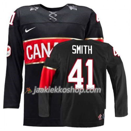 Reebok Nainen NHL Premier Kanada Team Pelipaita Mike Smith #41 Kolmas Musta Paita
