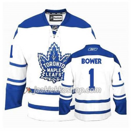 Reebok Miehille NHL Toronto Maple Leafs Pelipaita Johnny Bower #1 Kolmas Valkoinen