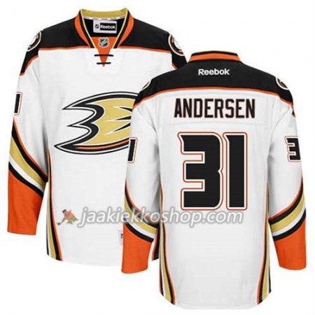 Reebok Miehille NHL Anaheim Ducks Pelipaita Frederik Andersen #31 Vieras Valkoinen