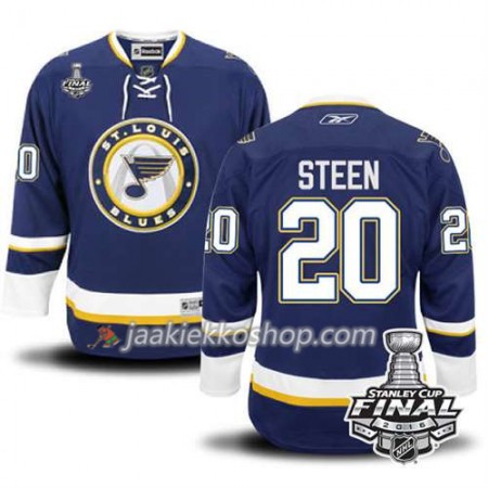 Reebok NHL St. Louis Blues Pelipaita Alexander Steen #20 Sininen Kolmas 2016 Stanley Cup
