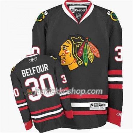 Reebok Nainen NHL Chicago Blackhawks Pelipaita ED Belfour 30 Musta Kolmas