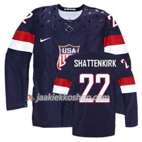 Reebok Nainen NHL Premier Olympic-USA Team Pelipaita Kevin Shattenkirk #22 Vieras Musta Paita