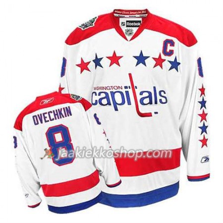 Reebok Miehille NHL Washington Capitals Pelipaita Alex Ovechkin #8 Kolmas Valkoinen