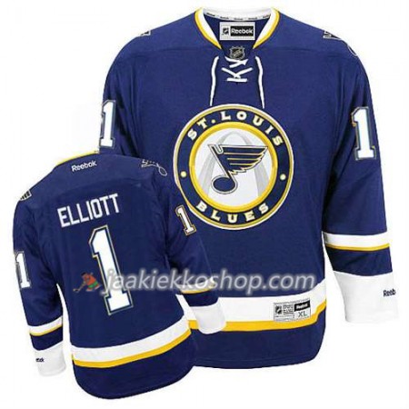 Reebok Miehille NHL St. Louis Blues Pelipaita Brian Elliott #1 Kolmas Sininen