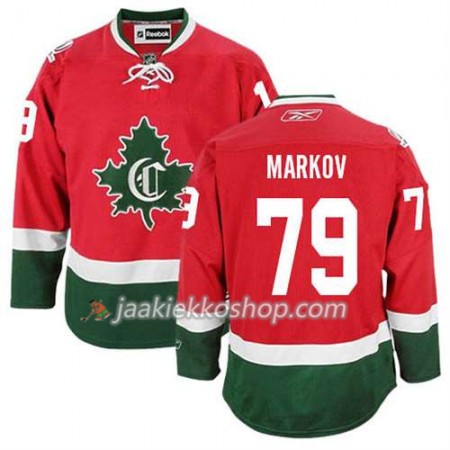 Reebok Miehille NHL Montreal Canadiens Pelipaita Andrei Markov #79 Kolmas Uusi Punainen