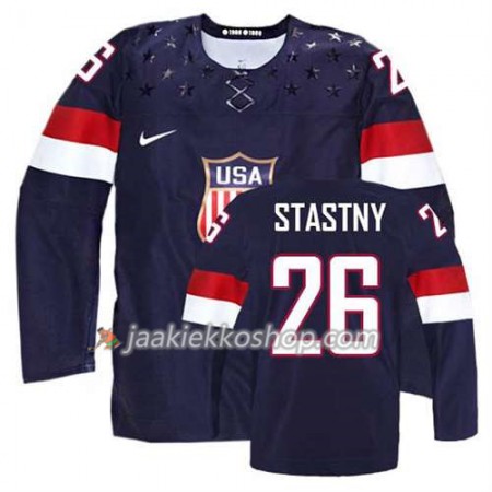 Reebok Miehille NHL Premier Olympic-USA Team Pelipaita Paul Stastny #26 Vieras Sininen Paita