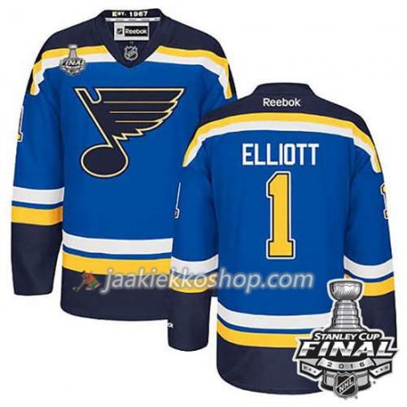 Reebok NHL St. Louis Blues Pelipaita Brian Elliott #1 Sininen Koti 2016 Stanley Cup Reebok NHL St. Louis Blues Pelipaita Brian Elliott #1 Sininen Koti 2016 Stanley Cup