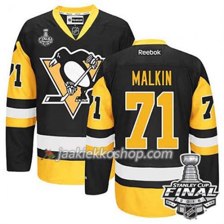 Reebok NHL Pittsburgh Penguins Pelipaita Evgeni Malkin #71 Kolmas 2016 Stanley Cup