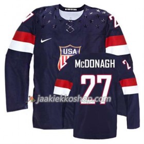 Reebok Nainen NHL Premier Olympic-USA Team Pelipaita Ryan McDonagh #27 Vieras Musta Paita