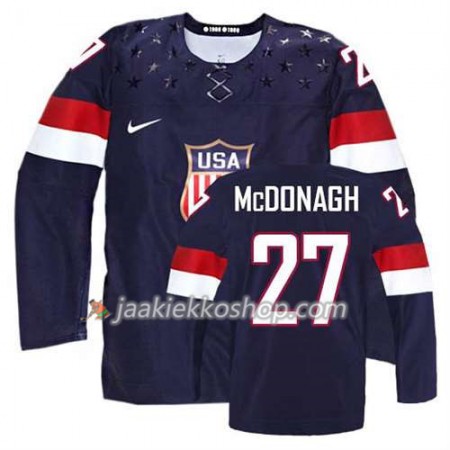 Reebok Nainen NHL Premier Olympic-USA Team Pelipaita Ryan McDonagh #27 Vieras Musta Paita