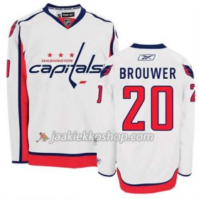 Reebok Miehille NHL Washington Capitals Pelipaita Troy Brouwer #20 Vieras Valkoinen