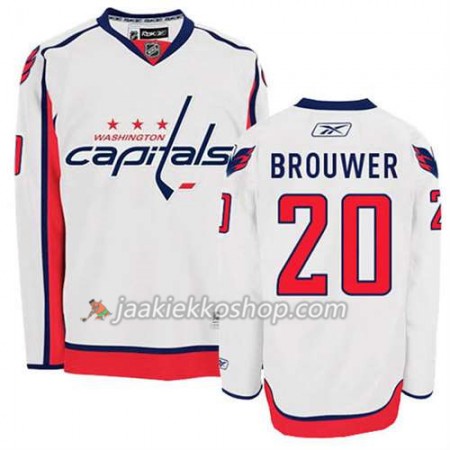 Reebok Miehille NHL Washington Capitals Pelipaita Troy Brouwer #20 Vieras Valkoinen