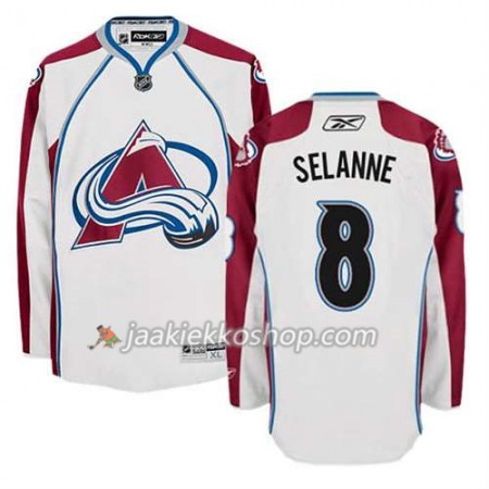 Reebok Miehille NHL Colorado Avalanche Pelipaita Teemu Selanne #8 Vieras Valkoinen