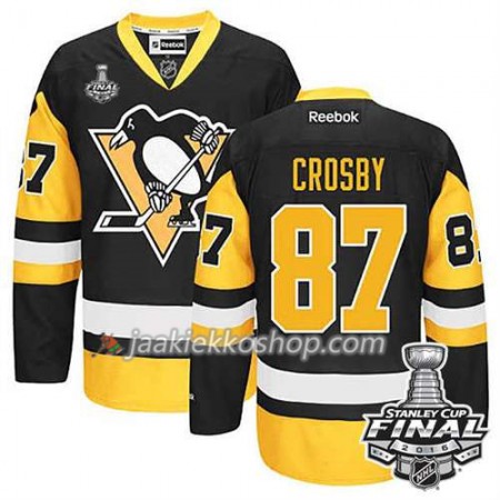 Reebok NHL Pittsburgh Penguins Pelipaita Sidney Crosby #87 Kolmas 2016 Stanley Cup