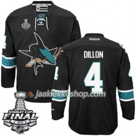 Reebok NHL San Jose Sharks Pelipaita #4 Brenden Dillon Musta Kolmas 2016 Stanley Cup