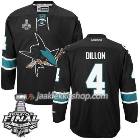 Reebok NHL San Jose Sharks Pelipaita #4 Brenden Dillon Musta Kolmas 2016 Stanley Cup Reebok NHL San Jose Sharks Pelipaita #4 Brenden Dillon Musta Kolmas 2016 Stanley Cup