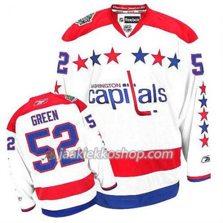 Reebok Miehille NHL Washington Capitals Pelipaita Mike Vihreä #52 Kolmas Valkoinen