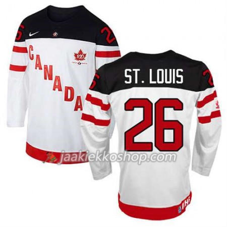 Lapsille NHL Premier Kanada Team Pelipaita Martin St. Louis #26 100th Anniversary Valkoinen Paita