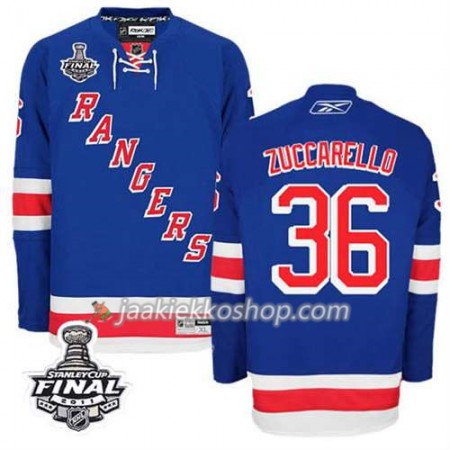 Reebok Miehille NHL New York Rangers Pelipaita Mats Zuccarello #36 Koti Sininen 2014 Stanley Cup