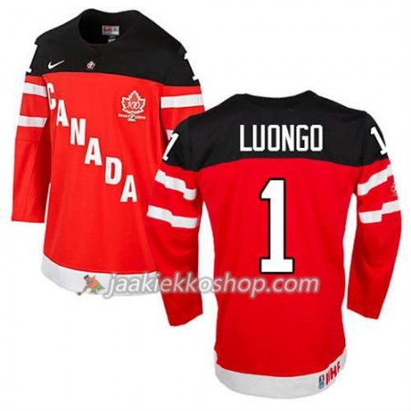 Lapsille NHL Premier Kanada Team Pelipaita Roberto Luongo #1 100th Anniversary Punainen Paita Lapsille NHL Premier Kanada Team Pelipaita Roberto Luongo #1 100th Anniversary Punainen Paita