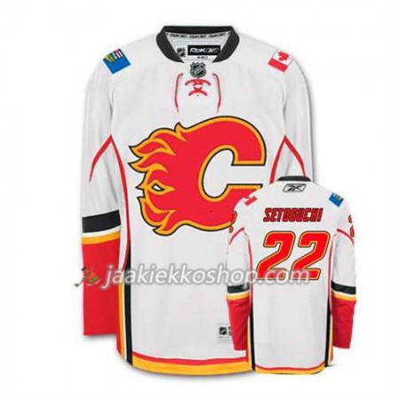 Reebok Miehille NHL Calgary Flames Pelipaita Devin Setoguchi #22 Vieras Valkoinen Reebok Miehille NHL Calgary Flames Pelipaita Devin Setoguchi #22 Vieras Valkoinen