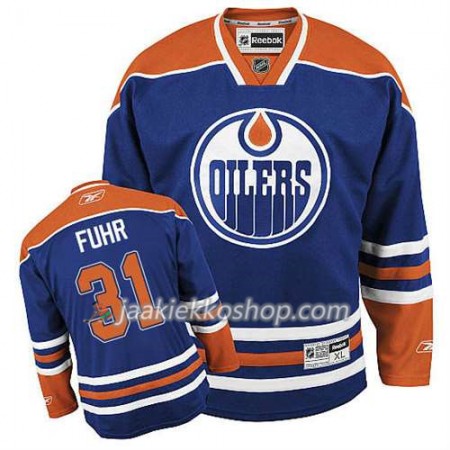 Reebok Miehille NHL Edmonton Oilers Pelipaita Grant Fuhr #31 Koti Sininen