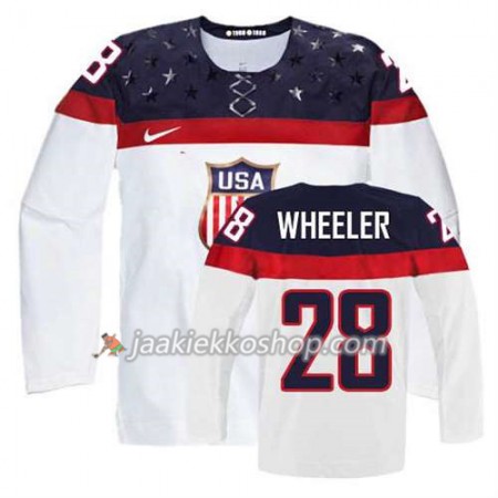 Reebok Miehille NHL Premier Olympic-USA Team Pelipaita Blake Wheeler #28 Valkoinen Koti Paita