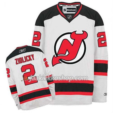 Reebok Miehille NHL New Jersey Devils Pelipaita Marek Zidlicky #2 Vieras Valkoinen