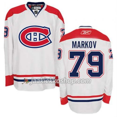 Reebok Miehille NHL Montreal Canadiens Pelipaita Andrei Markov #79 Vieras Valkoinen