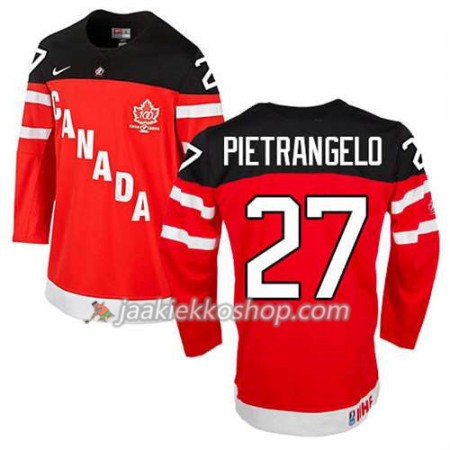Reebok Miehille NHL Premier Kanada Team Pelipaita Alex Pietrangelo #27 100th Anniversary Punainen Paita